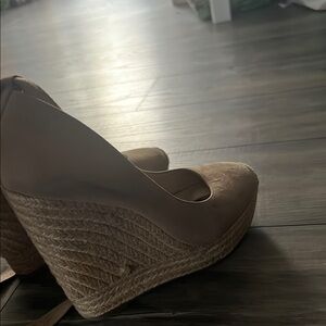 Elegant Tan Wedge Heels